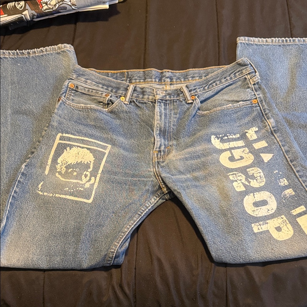 Levi's Blue Graphic Relaxed Jeans